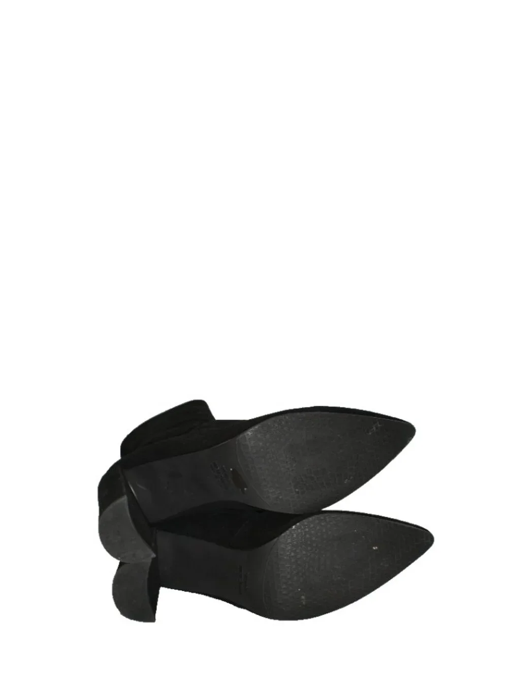 $700 STUART WEITZMAN Clinger Stretch Suede Pointed Bootie SOCK BLACK 7 (PC13)